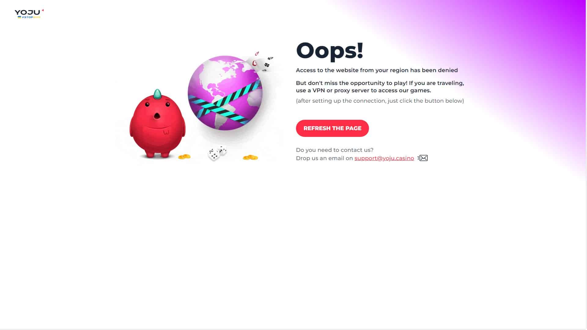 Screenshot of Yoju Casino