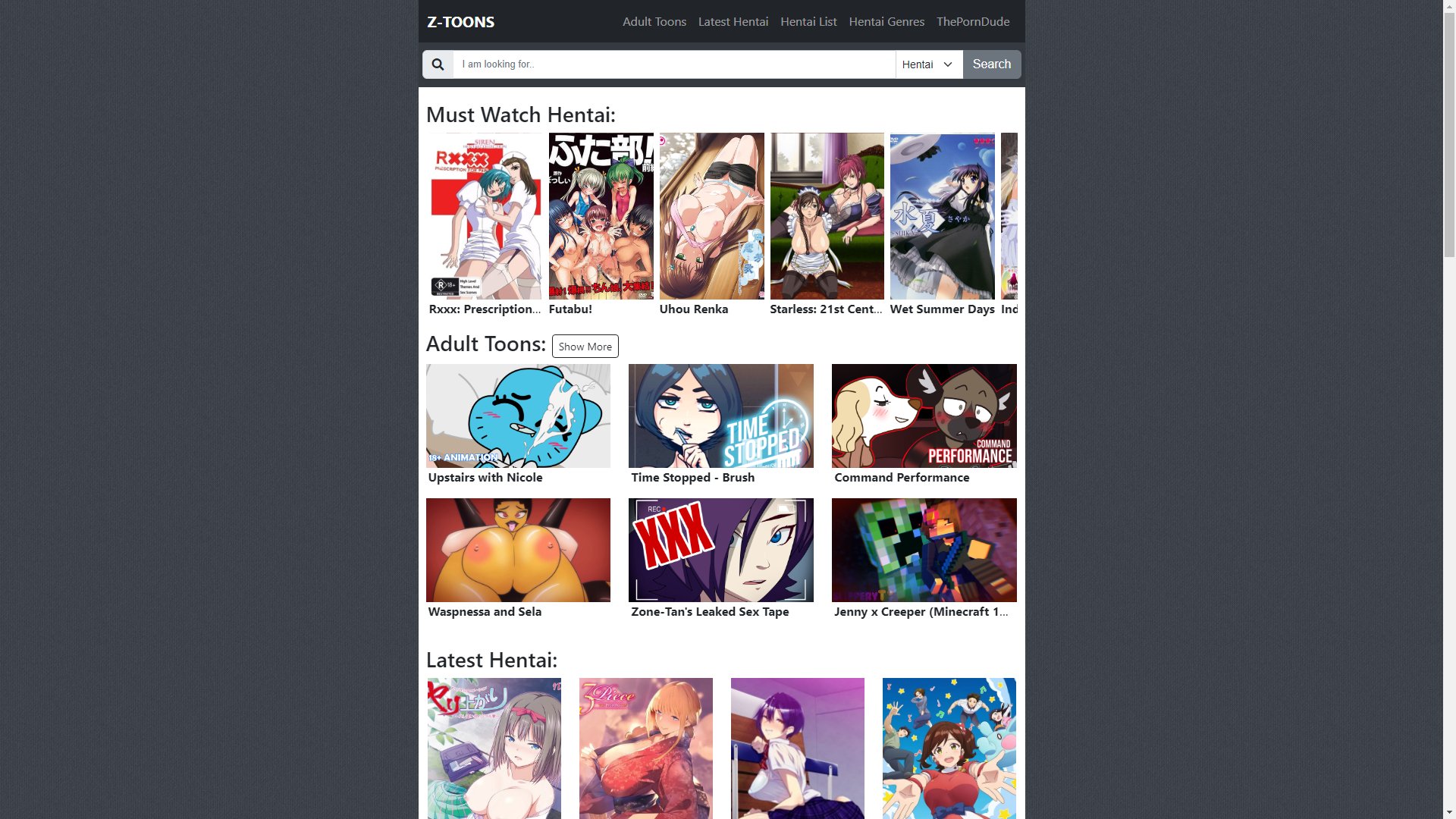 Screenshot of Z-Toons